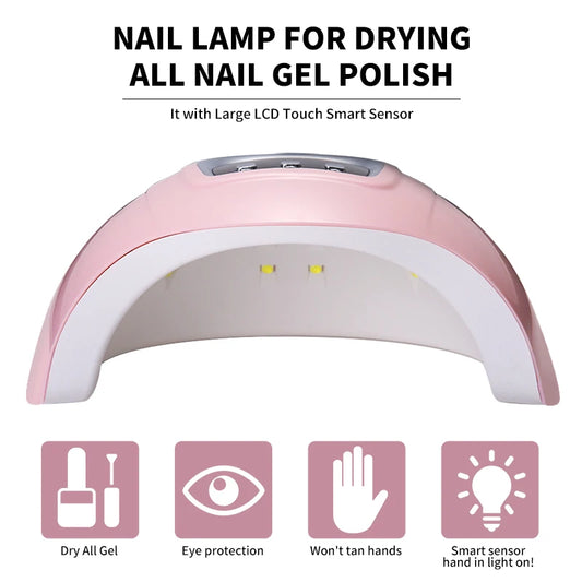 LED Nail Dryer Lamp For Nails 18 UV Lamp Beads Drying All Gel Polish USB Charge Professional Manicure Equipment NAILSAMI