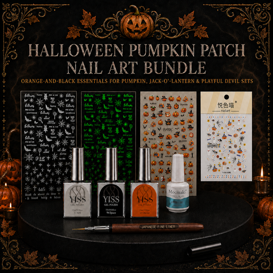 Pumpkin Patch Halloween Nail Art