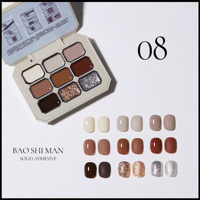 9-Color Solid Gel Nail Polish Palette NAILSAMI