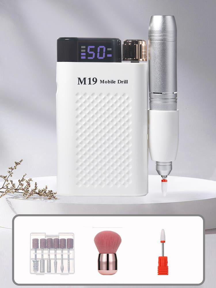 "Cordless Nail Drill with long-lasting battery, perfect for on-the-go nail care and intricate nail art, suitable for both professionals and DIY enthusiasts."