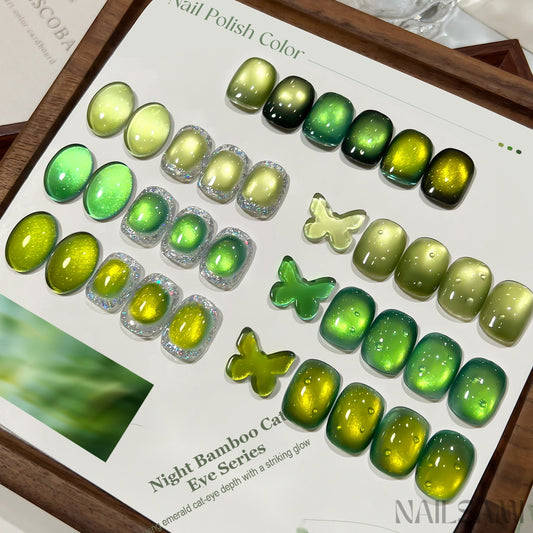 NAILSAMI Night Bamboo Emerald Cat Eye Gel - 3 Colors - image 2