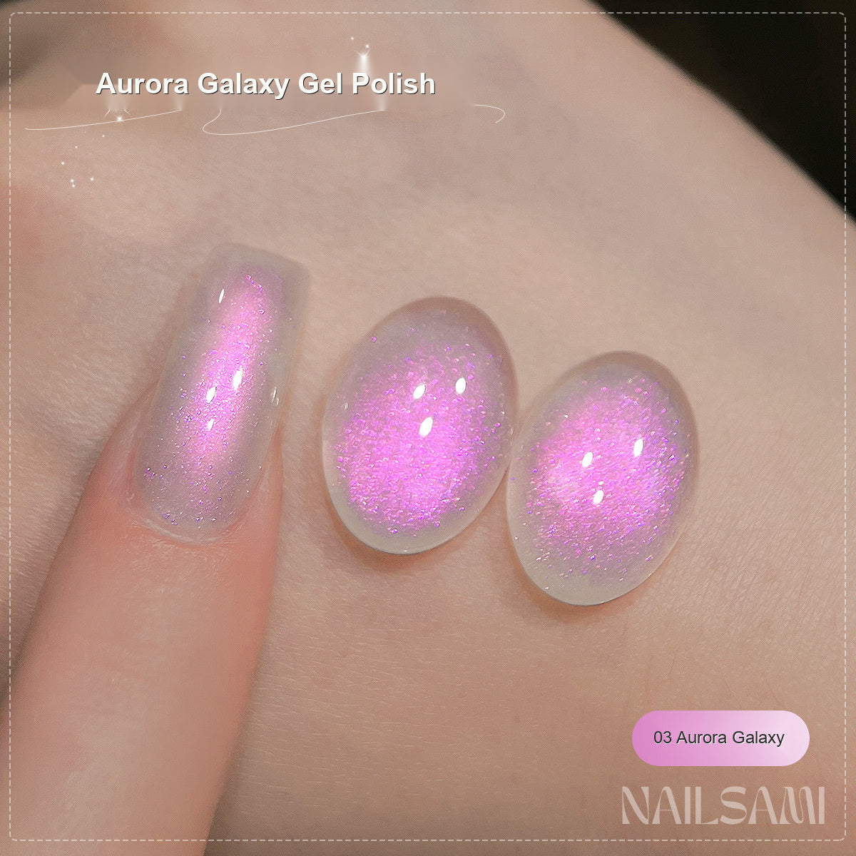 NAILSAMI Aurora Galaxy Fine Shimmer Gel - 6 Colors - image 9