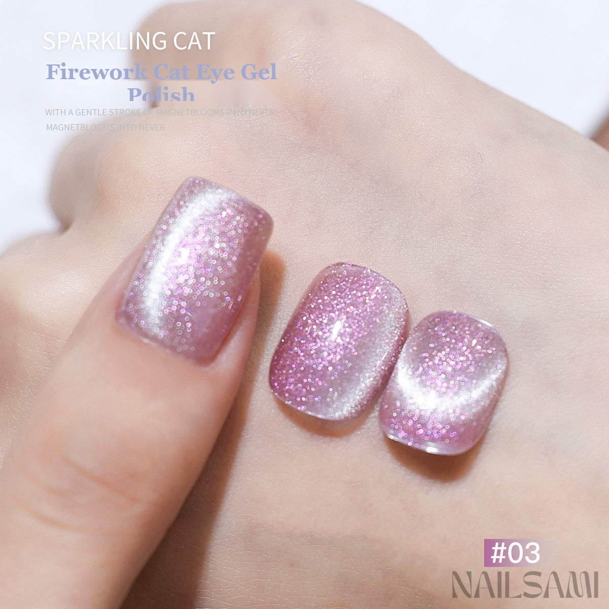 NAILSAMI Firework Crystal Cat Eye Gel - 6 Colors - image 9