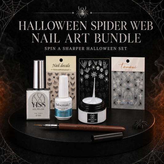 Spider Web Halloween Nail Art