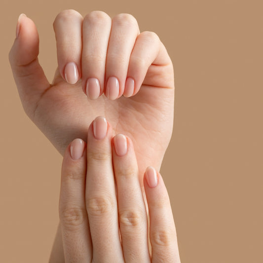 Short nude healthy nails