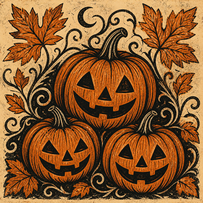 Pumpkin Patch Halloween Nail Art