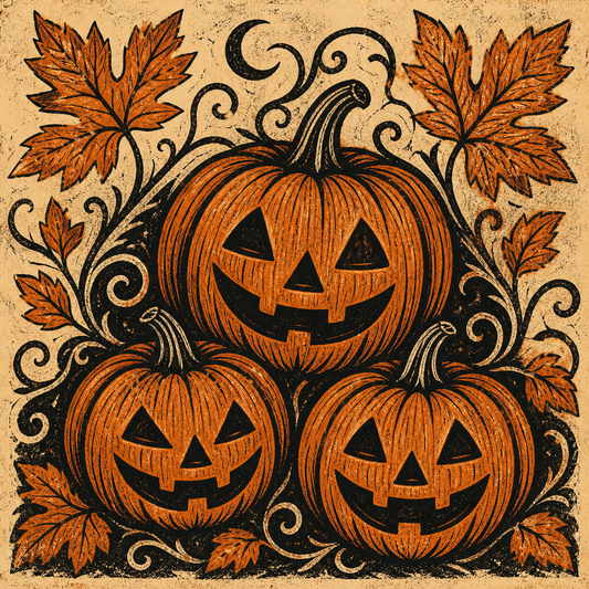 Pumpkin Patch Halloween Nail Art