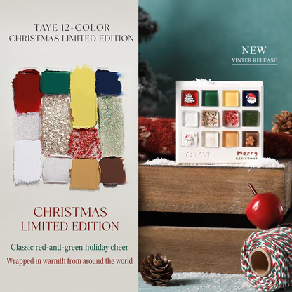 Taye 12-Color Nail Art Gel Palette - Christmas Limited Edition