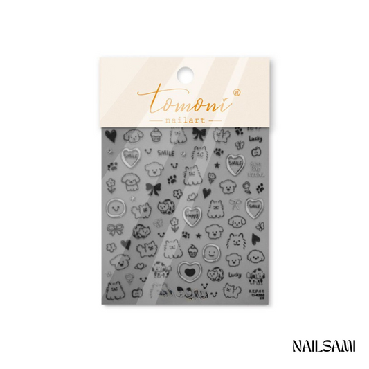 Cute Dog & Sweet Treat Nail Art Stickers