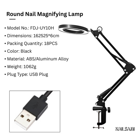 Round Nail Magnifying Lamp