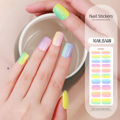 Pastel Rainbow | Semi Cured Gel Nail Sticker Kit