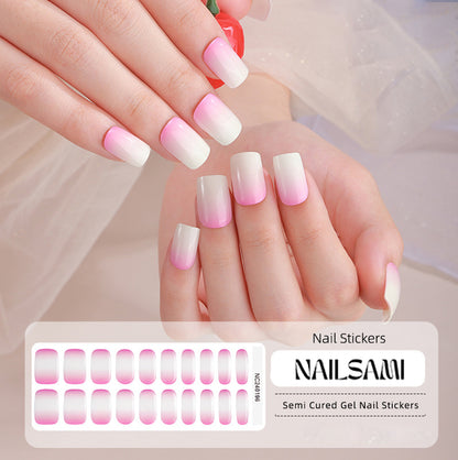 Pink Frost | Semi Cured Gel Nail Sticker Kit