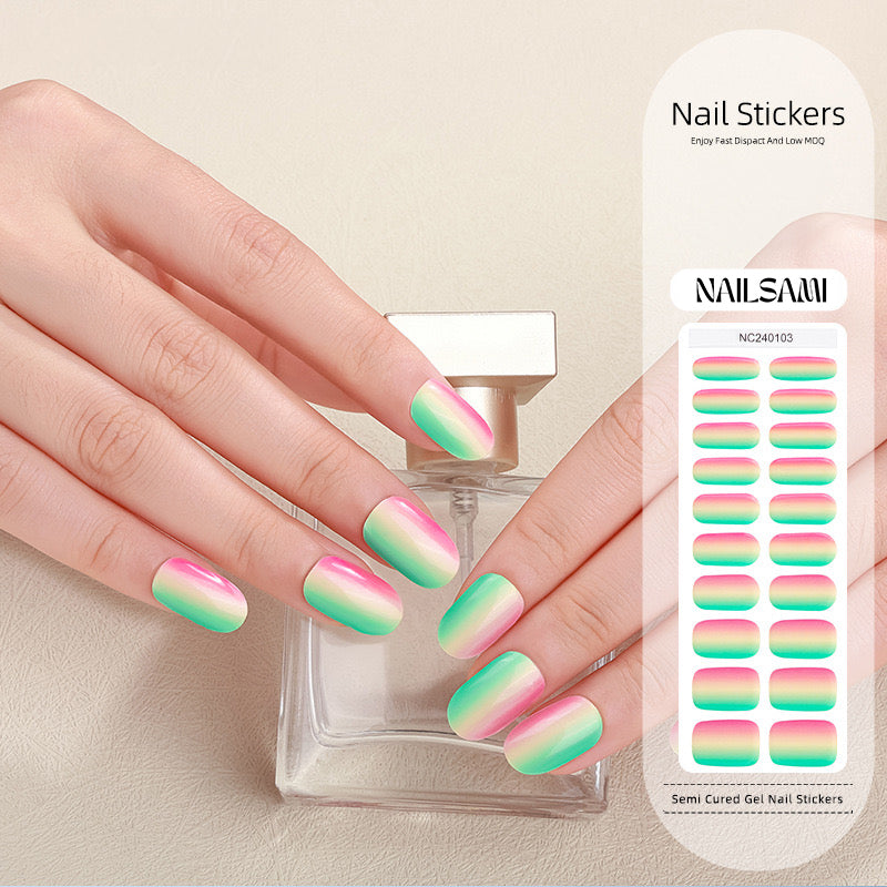 Mint Candy | Semi Cured Gel Nail Sticker Kit