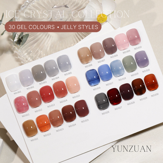 Ice Crystal Collection - Jelly Nail Gel Polish 30 colors YZ