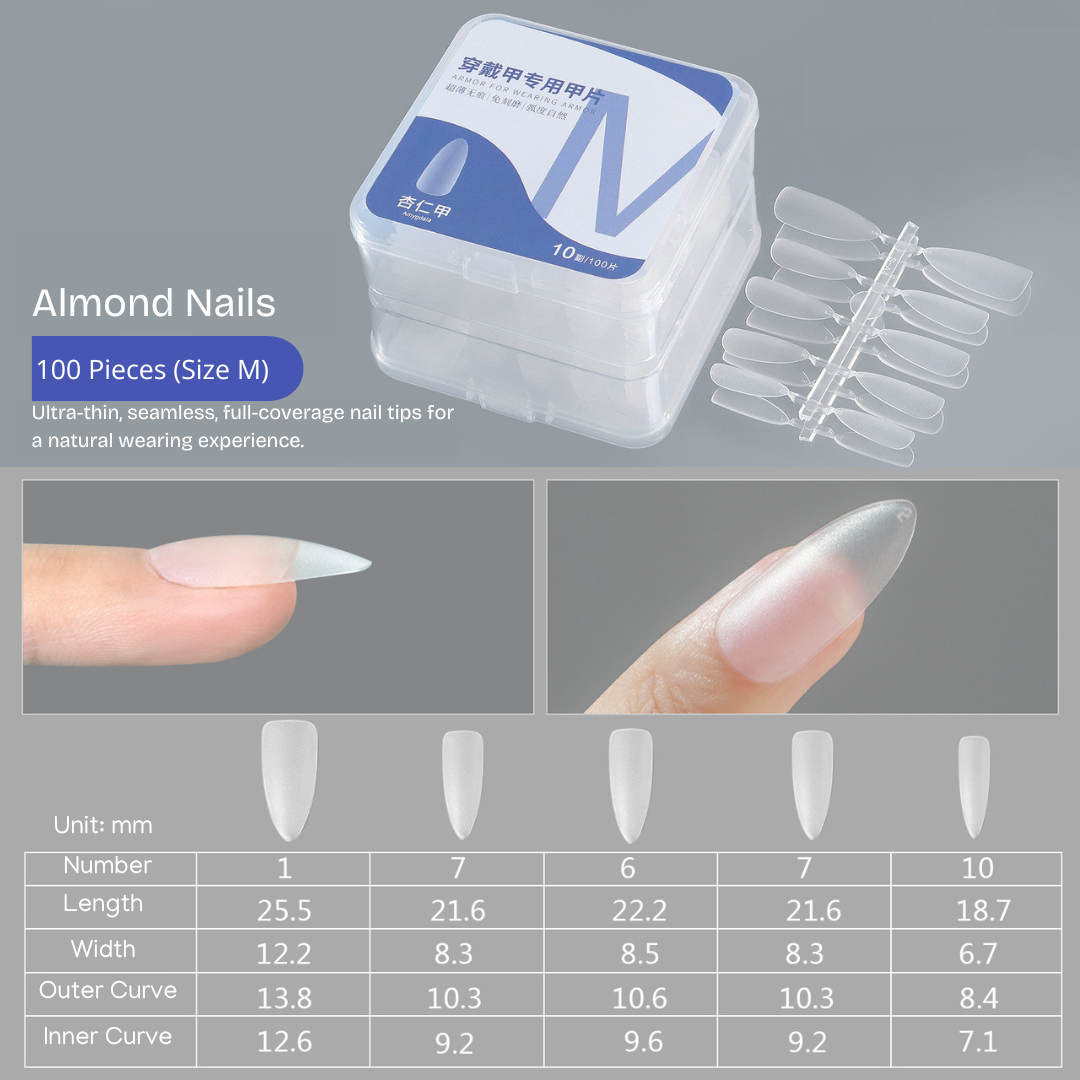 Professional Pre-Shaped Nail Tips All Shapes