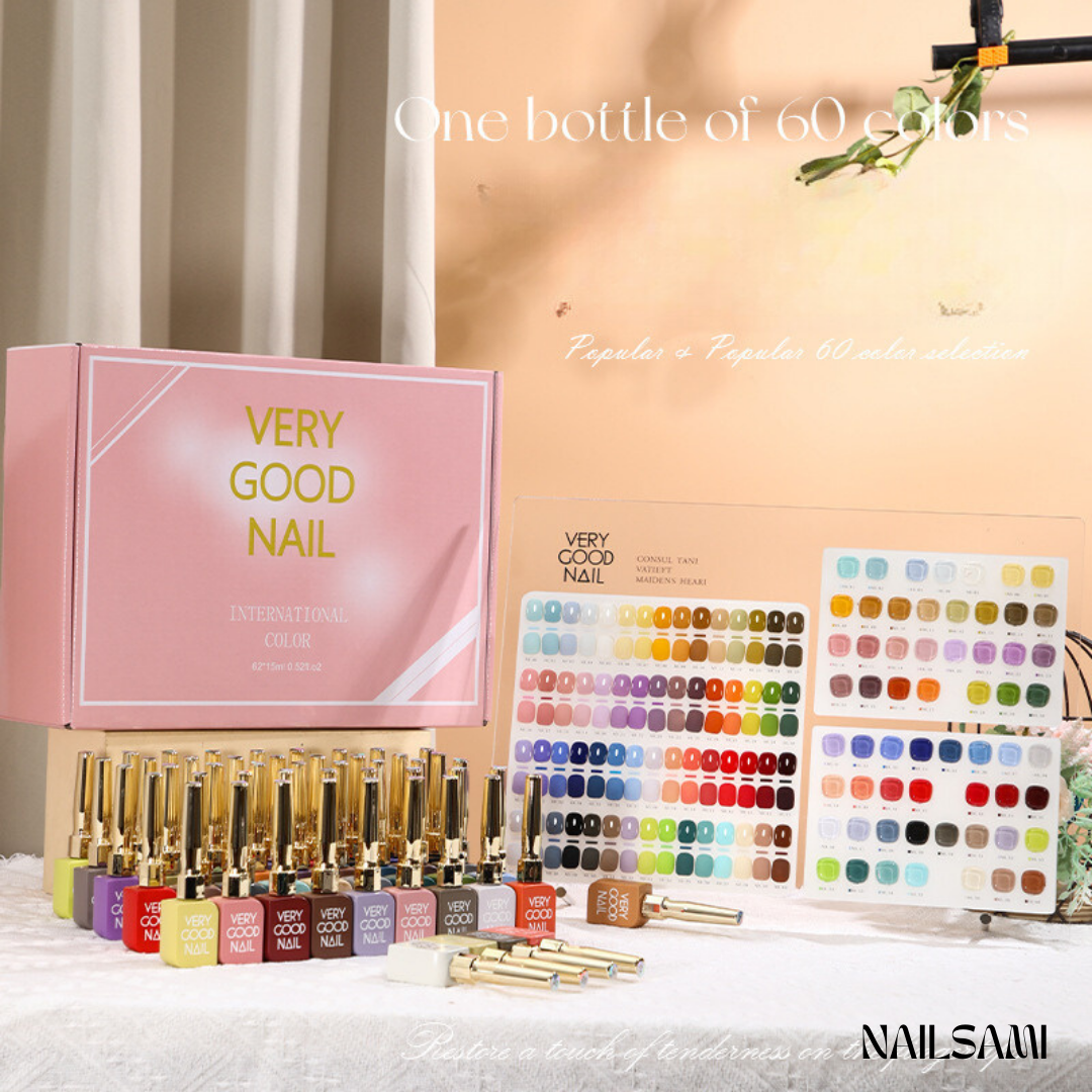 Very Good Nail 60 Color Gel Polish Set - Golden Serie