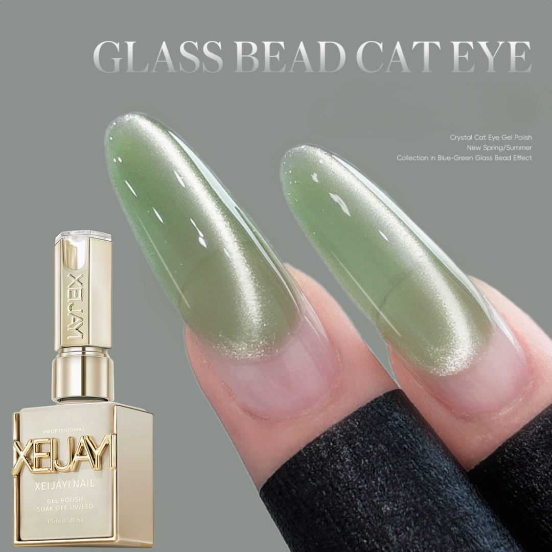Xeijayi Clear Glass Bead Cat Eye Gel - 8 Colors