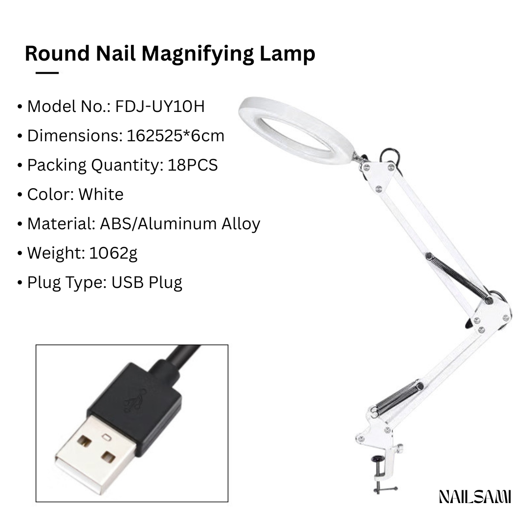 Round Nail Magnifying Lamp