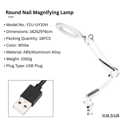 Round Nail Magnifying Lamp