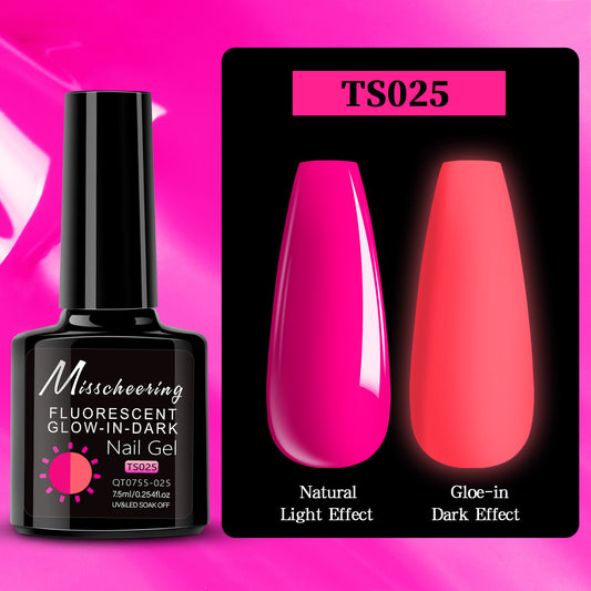 MISSCHEERING 12-Color UV Glow-in-the-Dark Gel Nail Polish Set — product photo