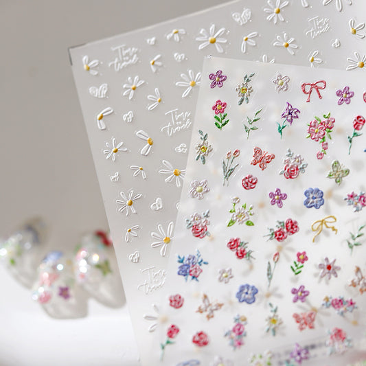 Garden Blossom Nail Stickers Fulfilled by NAILSAMI