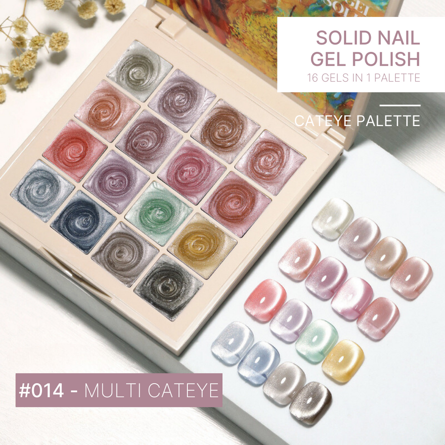 Yunzuan 16 Color Solid Gel Nail Polish Palette Set