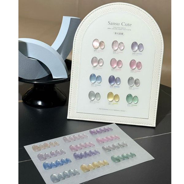 Sansu Cute 12-Color Light Cat Eye Gel Set