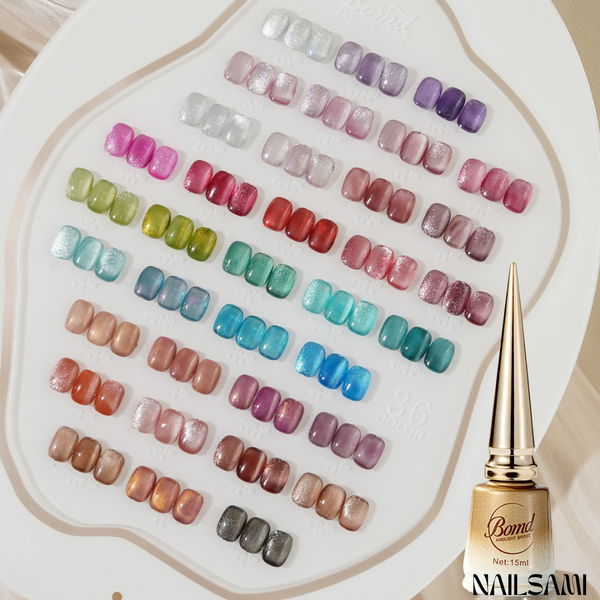 BOMD Galaxy Glimmer Cat Eye Gel Polish – 36 Color Professional Set