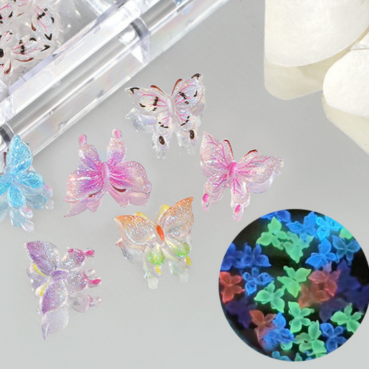 Glow in the Dark Butterfly Charms Fulfilled by NAILSAMI