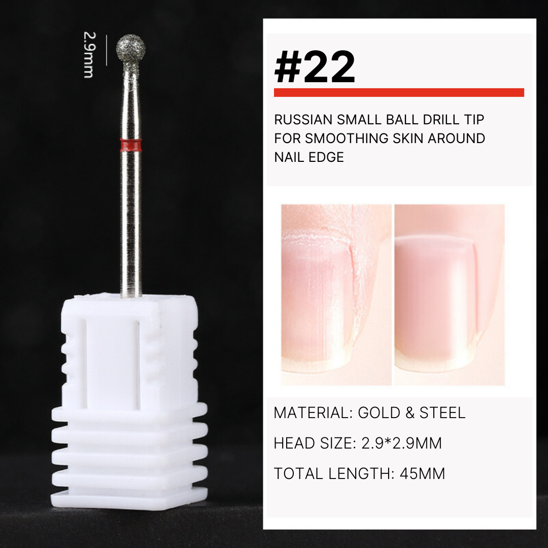 "Precision Nail Drill with micro-fine bits, perfect for intricate nail art and delicate cuticle work."