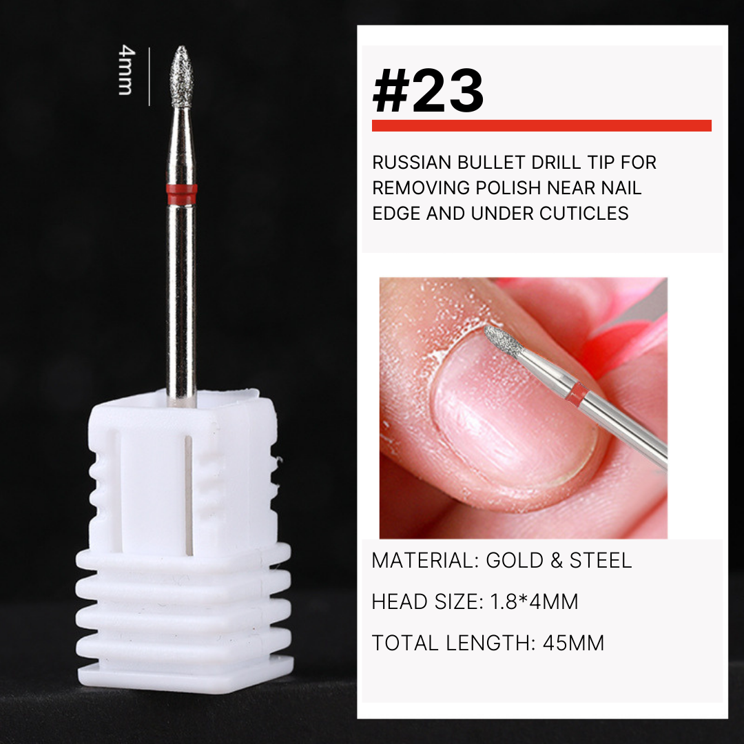 "All-In-One Nail Drill set, includes everything needed for professional nail care, from sanding bands to polishing wheels."