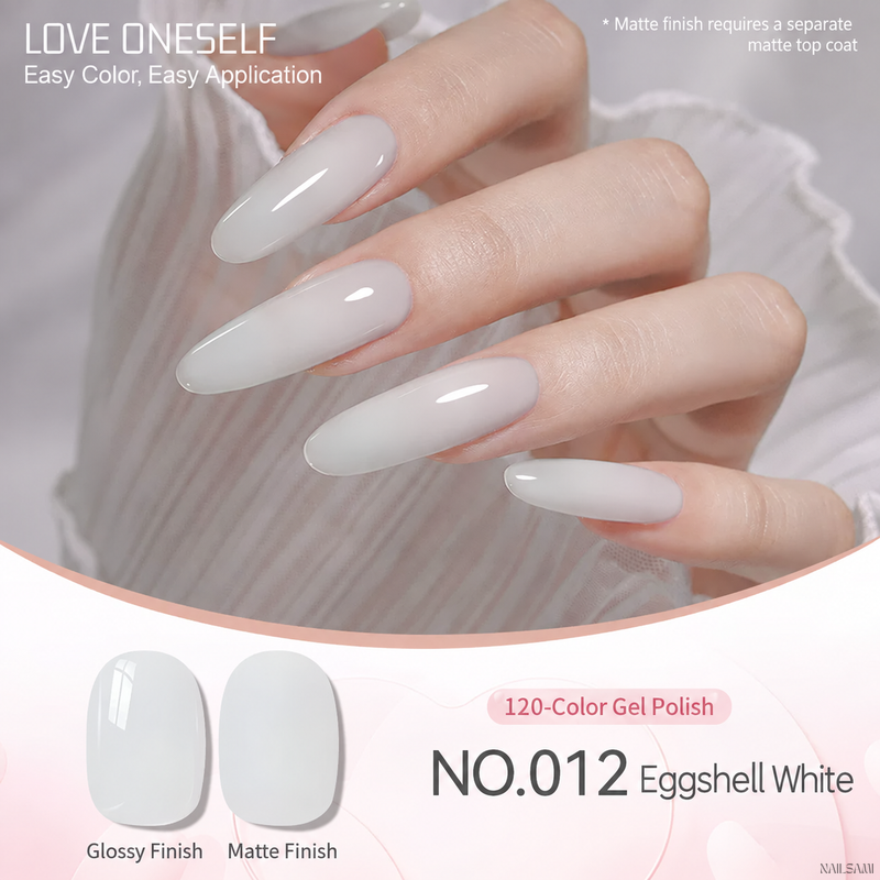 BOMD gel polish NO.012 Eggshell White
