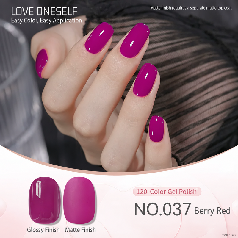 BOMD gel polish NO.037 Berry Red
