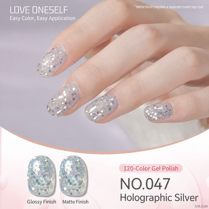 BOMD gel polish NO.047 Holographic Silver
