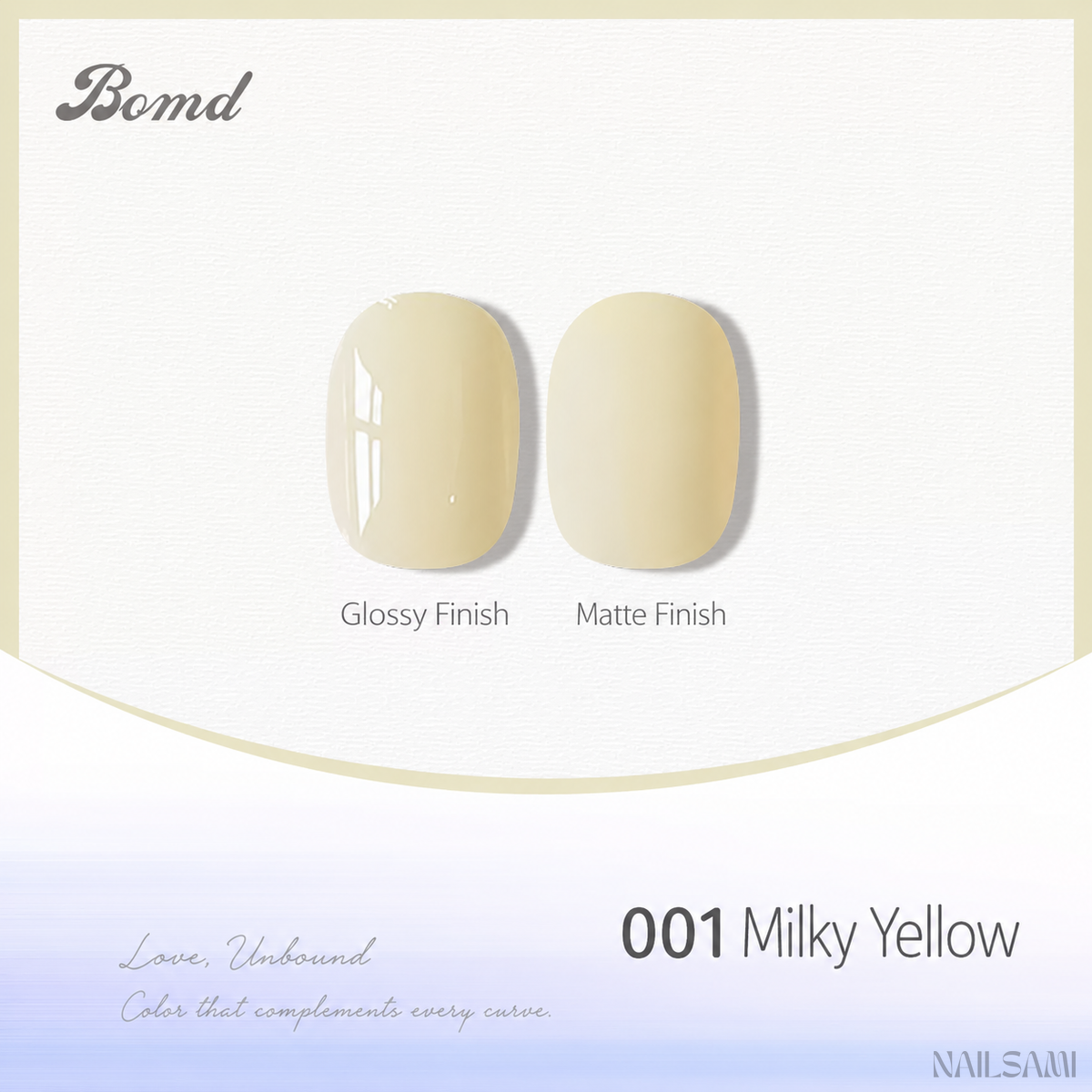 BOMD 68-Color #001 Milky Yellow gel polish