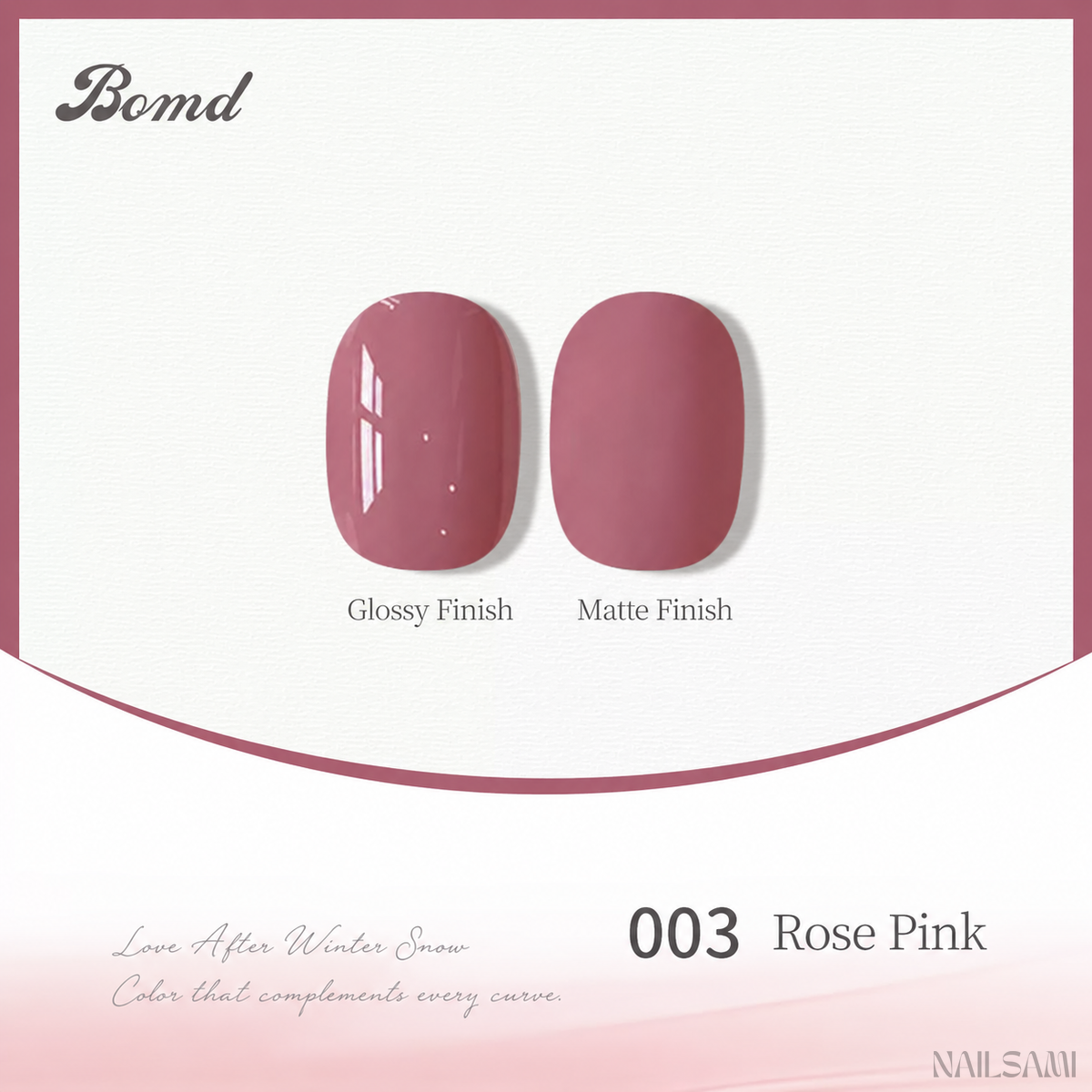 BOMD 68-Color #003 Rose Pink gel polish