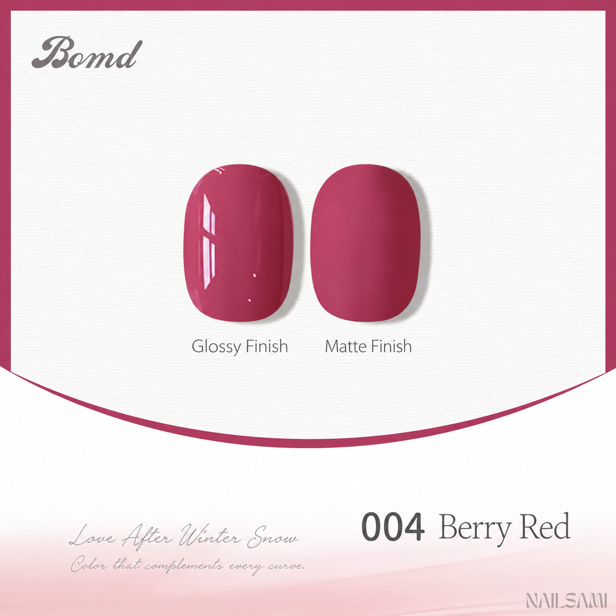 BOMD 68-Color #004 Berry Red gel polish