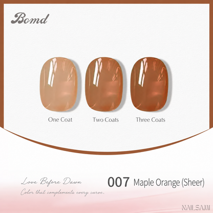 BOMD 68-Color #007 Maple Orange (Sheer) gel polish