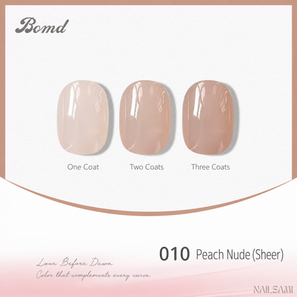 BOMD 68-Color #010 Peach Nude (Sheer) gel polish