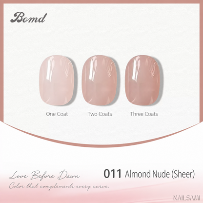 BOMD 68-Color #011 Almond Nude (Sheer) gel polish