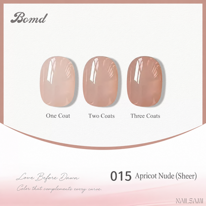 BOMD 68-Color #015 Apricot Nude (Sheer) gel polish