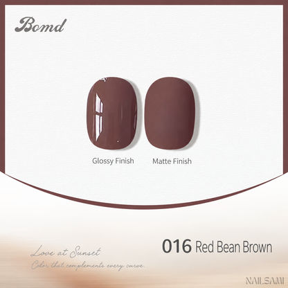 BOMD 68-Color #016 Red Bean Brown gel polish
