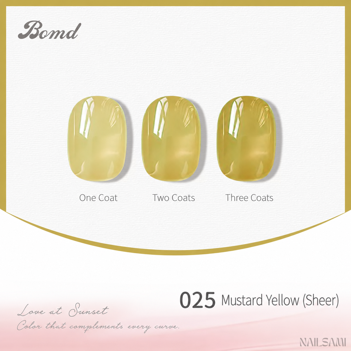 BOMD 68-Color #025 Mustard Yellow (Sheer) gel polish