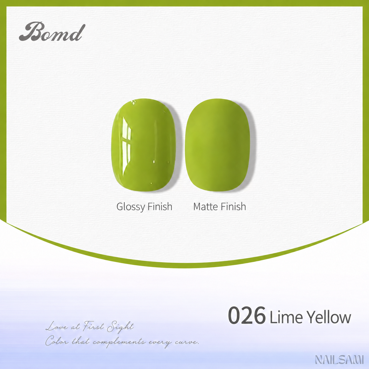 BOMD 68-Color #026 Lime Yellow gel polish