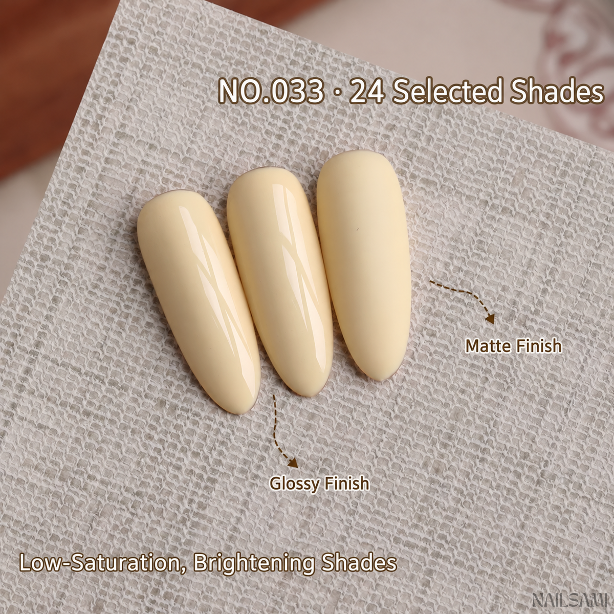 BOMD Autumn Winter E033 Soy Milk solid gel polish swatch