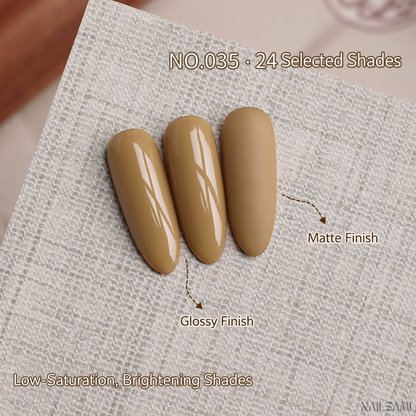 BOMD Autumn Winter E035 Loquat Yellow solid gel polish swatch