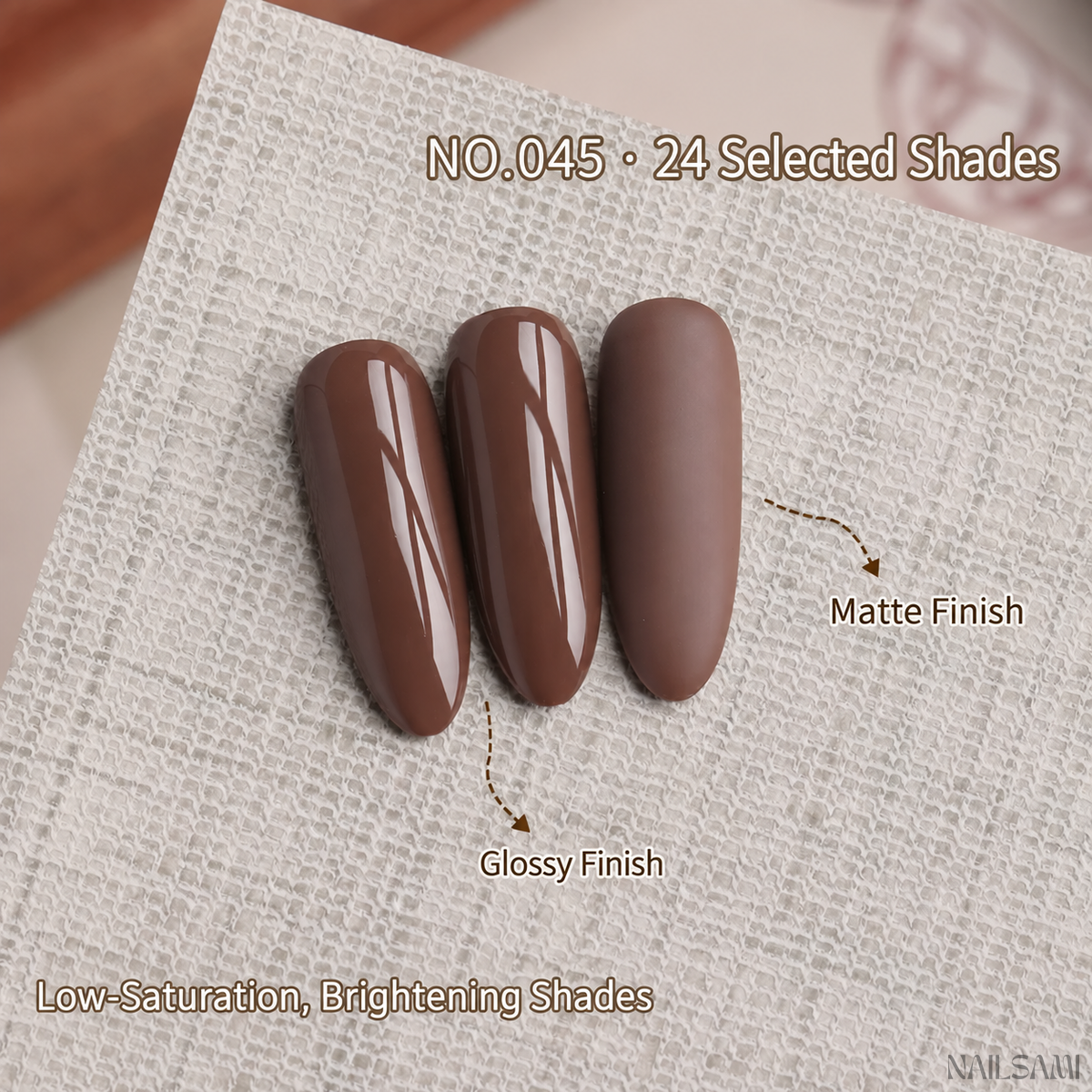 BOMD Autumn Winter E045 Caramel Cocoa solid gel polish swatch