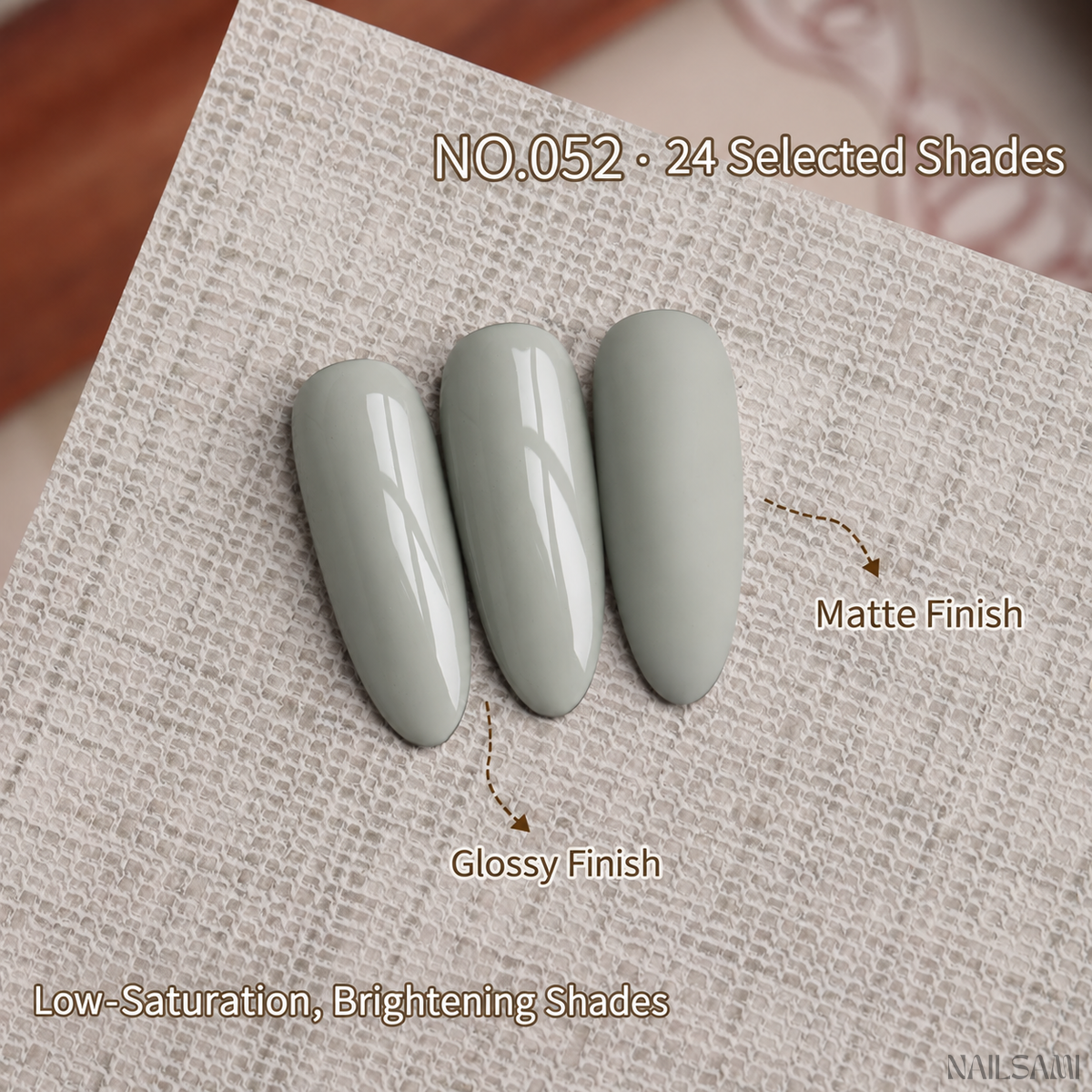BOMD Autumn Winter E052 Tranquil Grey solid gel polish swatch