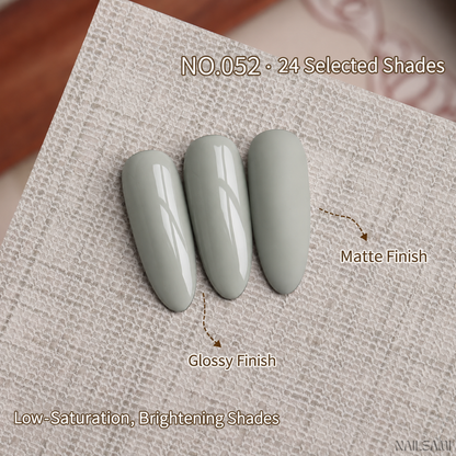 BOMD Autumn Winter E052 Tranquil Grey solid gel polish swatch