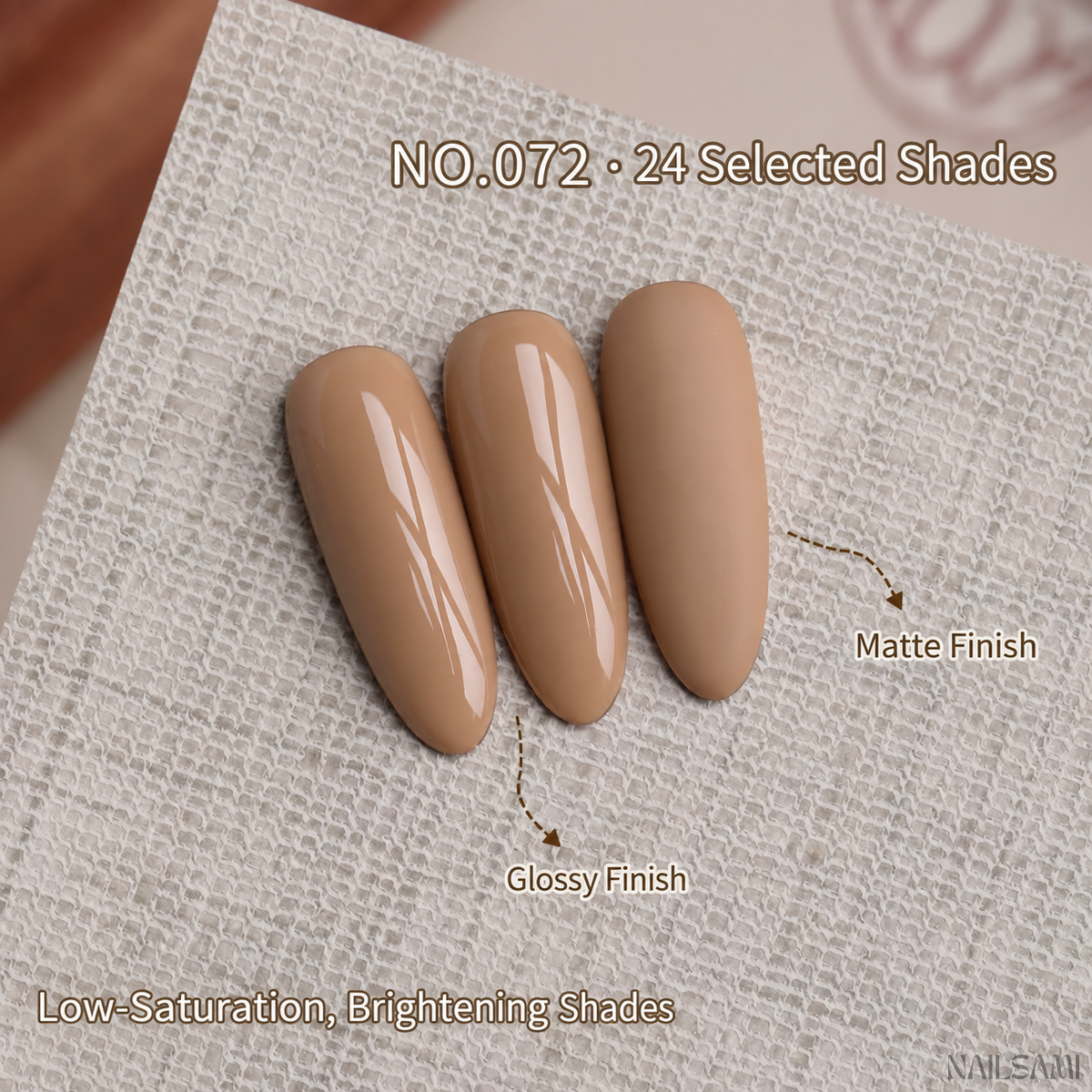 BOMD Autumn Winter E072 Milk Tea Brown solid gel polish swatch